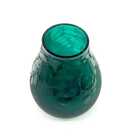 il_340x270.3642226138_hvws.jpg Vase - Ken Benson LS for Pilgram Glass Works Pear Shape Oak Leaf Pattern